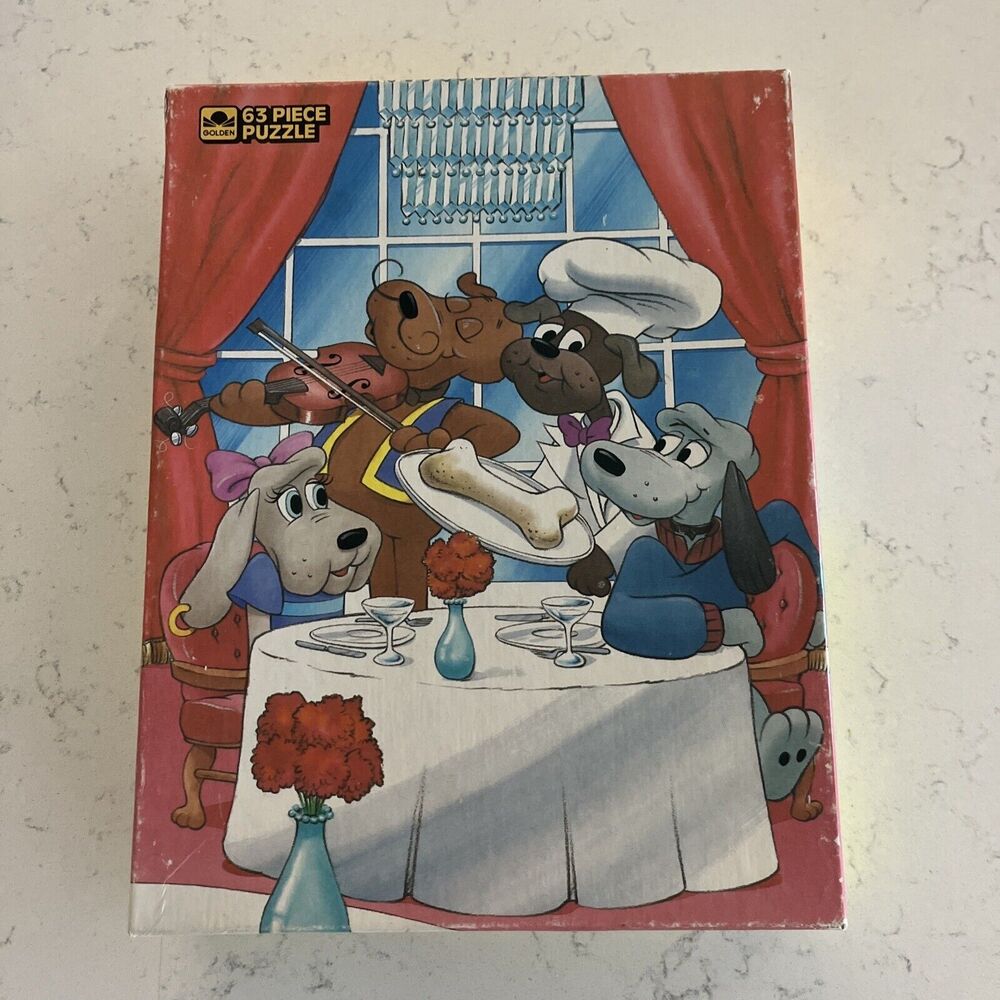 Pound Puppies Lovable Huggable 63 Piece Jigsaw Puzzle Complete 1986 Vintage